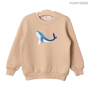 퍼니베베 흰수염고래 기모 맨투맨 아동 키즈 티셔츠 A062